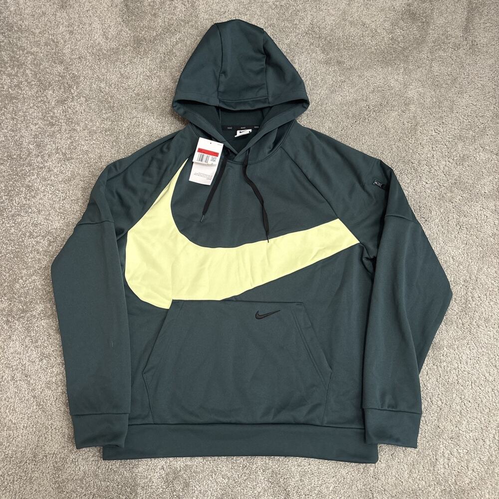 Nike Therma-Fit Fleece Training Hoodie Green Men's Size Large DQ5401-328